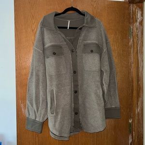 Free People Ruby Jacket, size M, olive green